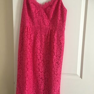 J. Crew Pink Lace Slip Dress NWT!